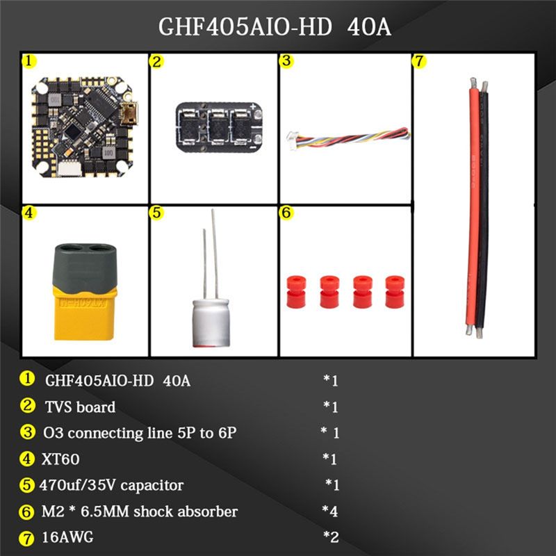Drone With Rc 2 - ABTI-GHF405AIO-HD 40A AIO Flugsteuerung F405 F4
