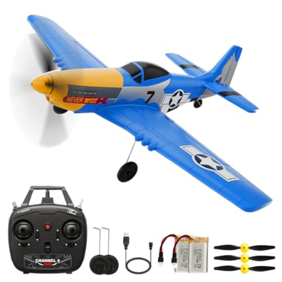 Drone Top Rc - P51D RC Flugzeug 4CH 2,4GHz RTF