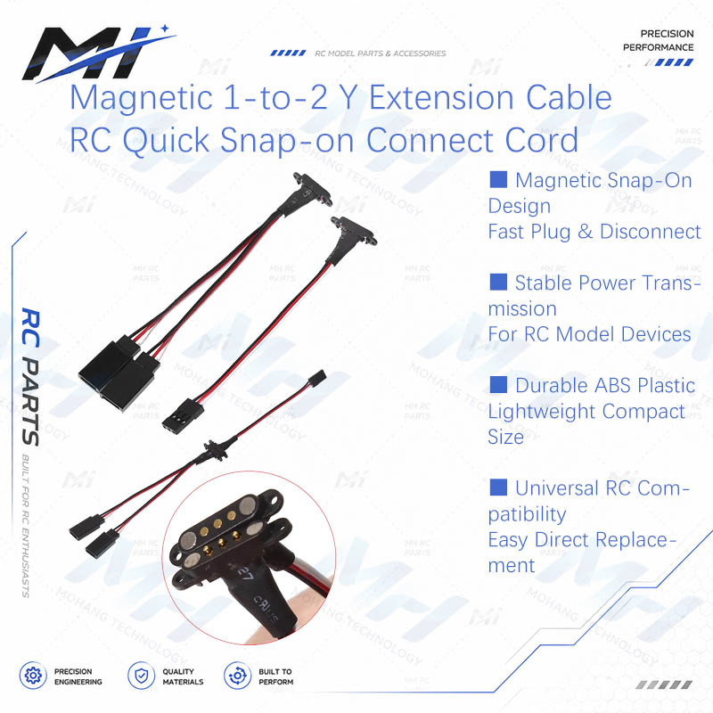 Drone With Rc 2 - Magnetisches 1-zu-2 Y-Verlängerungskabel mit JR-Stecker und