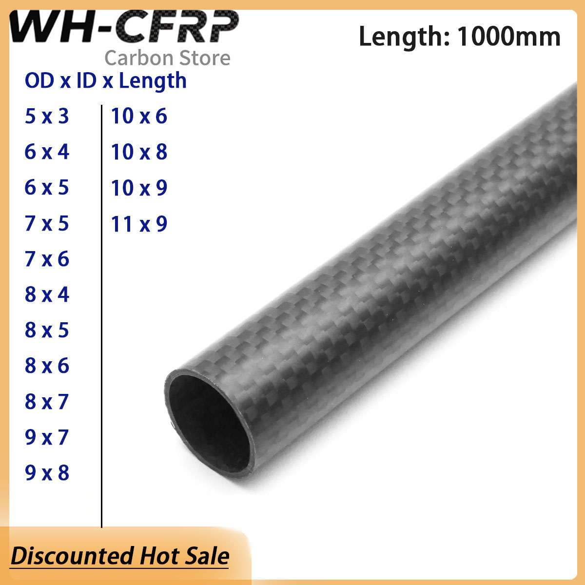 Carbon Fiber Drone Arm - Kohlefaserrohr 5mm 6mm 7mm 8mm 9mm