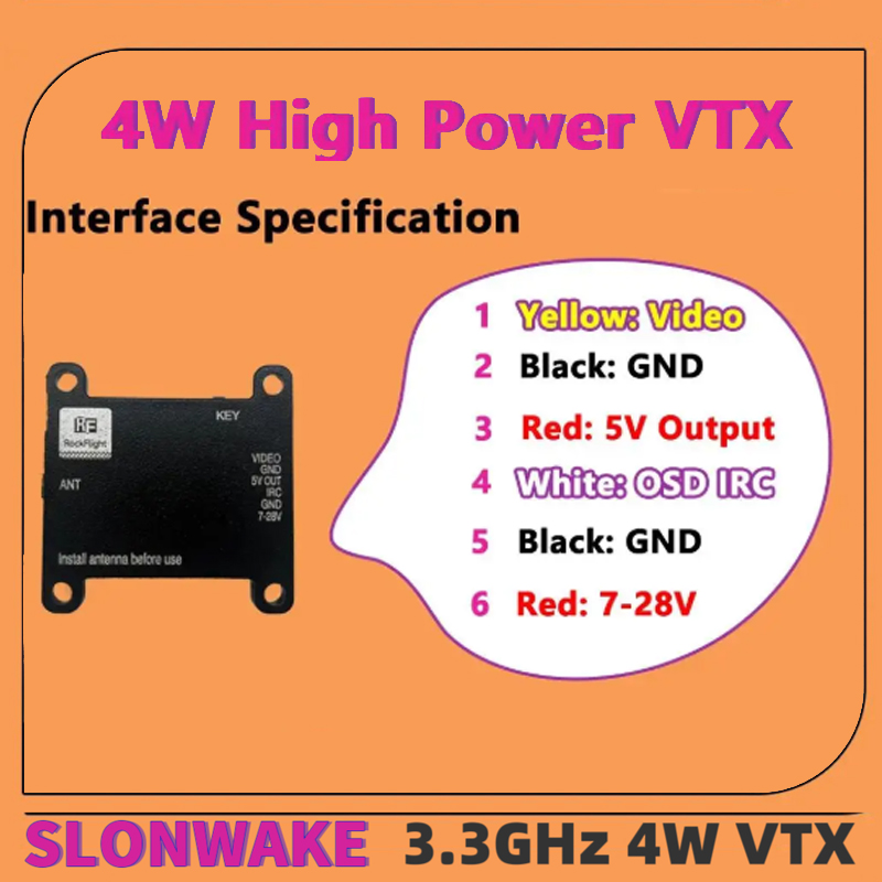 SLONWAKE FPV 3.3G 16CH 4000mW  – Fpv Antenna Receiver Bewertung und Preis