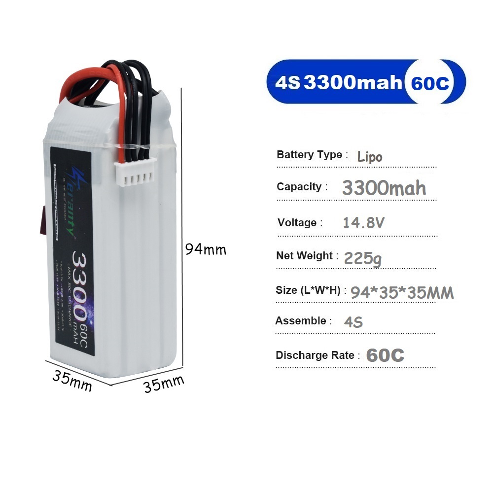 LiPo Akku 4S 3300mAh 60C 14,8V – Drone Rc Leading Bewertung und Preis