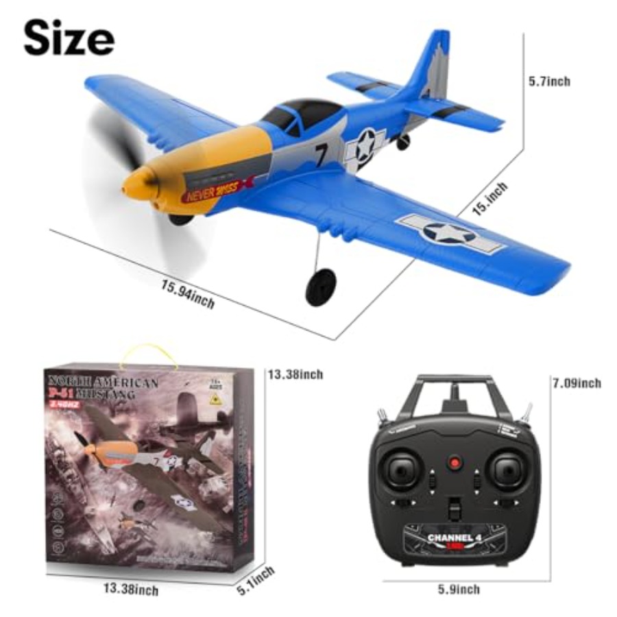 P51D RC Flugzeug 4CH 2,4GHz RT – Drone Top Rc Bewertung und Preis
