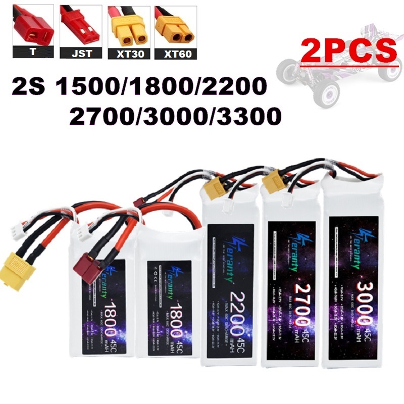 2PCS 7,4 V Lipo 2S Batterie 15 – Drone Rc Leading Bewertung und Preis